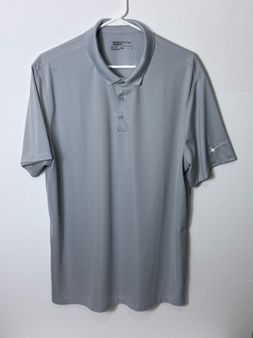 Nike Men’s Grey Short Sleeve Dri-FIT Polo